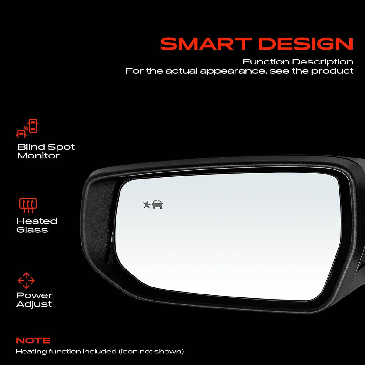 A-Premium Driver Side Power Door Mirror Compatible with Chevrolet
