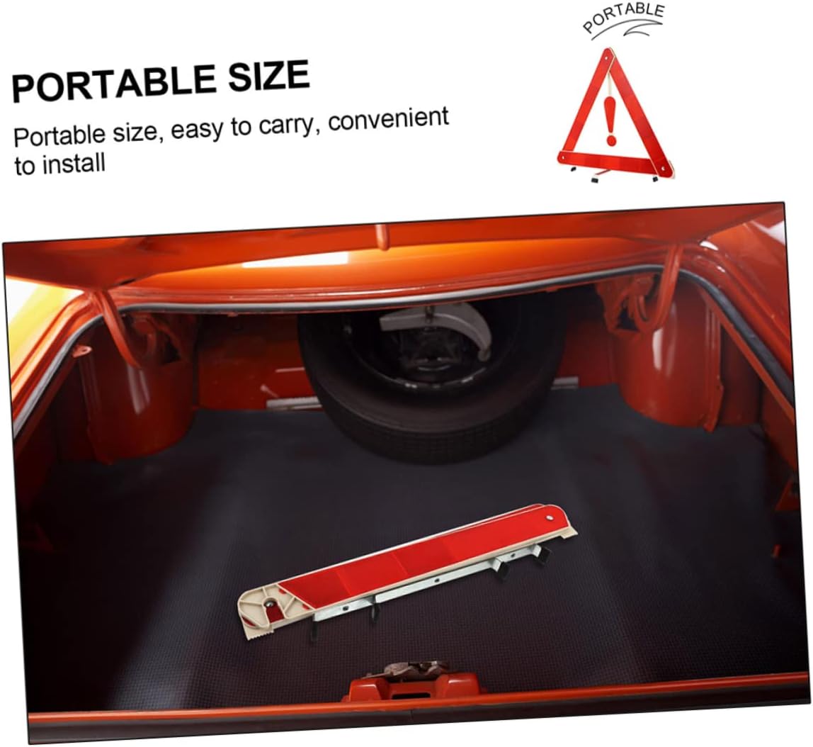 Triangle Warning Sign Foldable Plastic with Reflective Strips