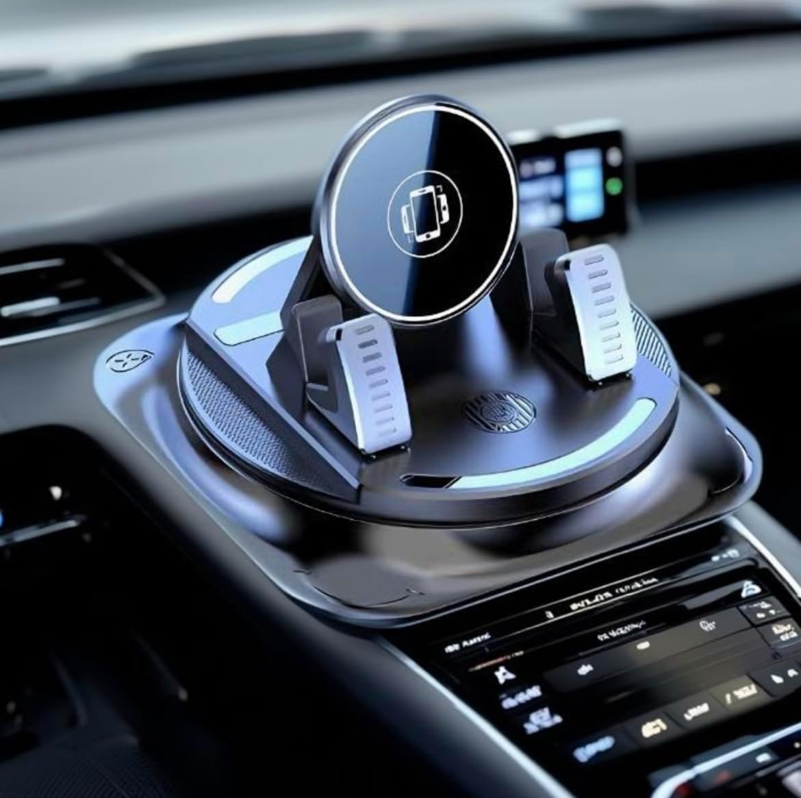New 360°Dashboard Car Phone Holder,Dashboard Phone Holder with Vacuum Suction Technology Essential Phone Holders with Strong Suction Cup for All Smartphones,Universal Windshield Adhesive Mount(1 PCS)