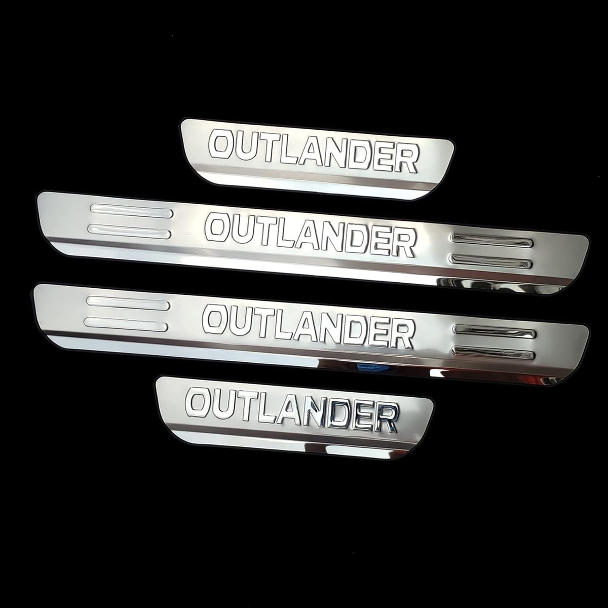 Car Door Sill Scuff Protector Accessories for Mitsubishi Outlander 2025 2023 2013-2022, Stainless Steel Door Entry Guard Plate Trim Cover, Auto Accessory Parts Kick Panels