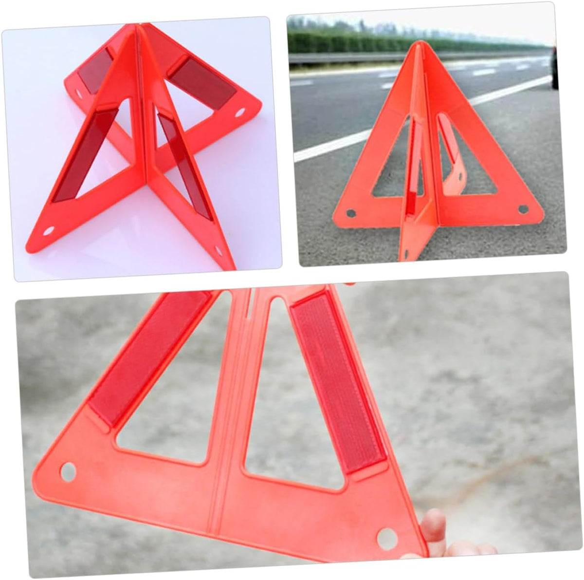 3pcs Triangle Reflectors for Car Emergency Roadside Safety Warning