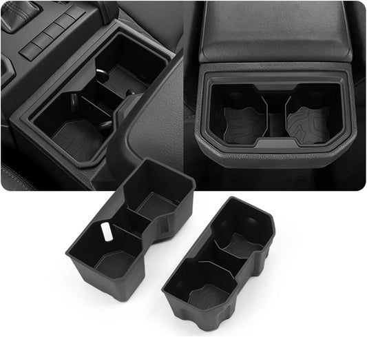 Center Console Cup Holder Inset for Toyota Tacoma Gen 4th 2026 2025 2024 Interior Accessories Front & Rear Car Drink Holder Organizer Protector(2PCS)