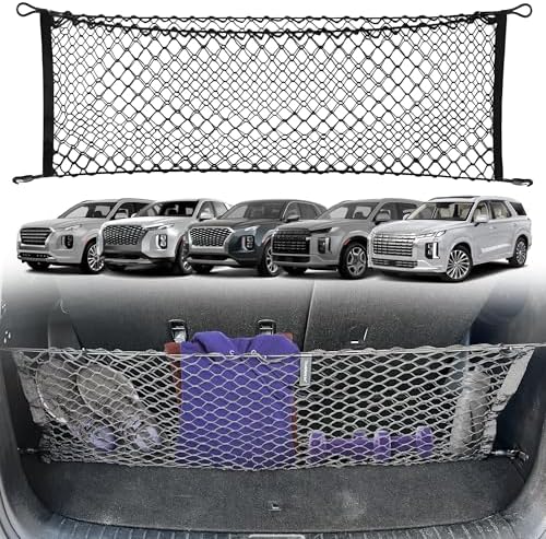 Envelope Style Automotive Elastic Trunk Mesh Cargo Net for Hyundai Palisade 2020-2025 - Premium Trunk Organizers and Storage - Luggage Net for SUV