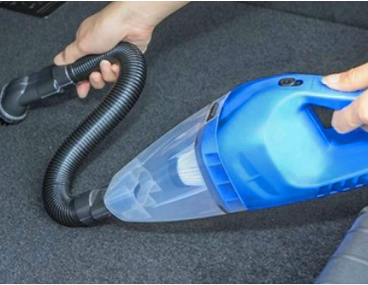 Hard Floor Vacuum 5m Car Mini Vacuum Cleaner Handheld Portable Wet and Dry Car Cleaning Tools (Color : Black)