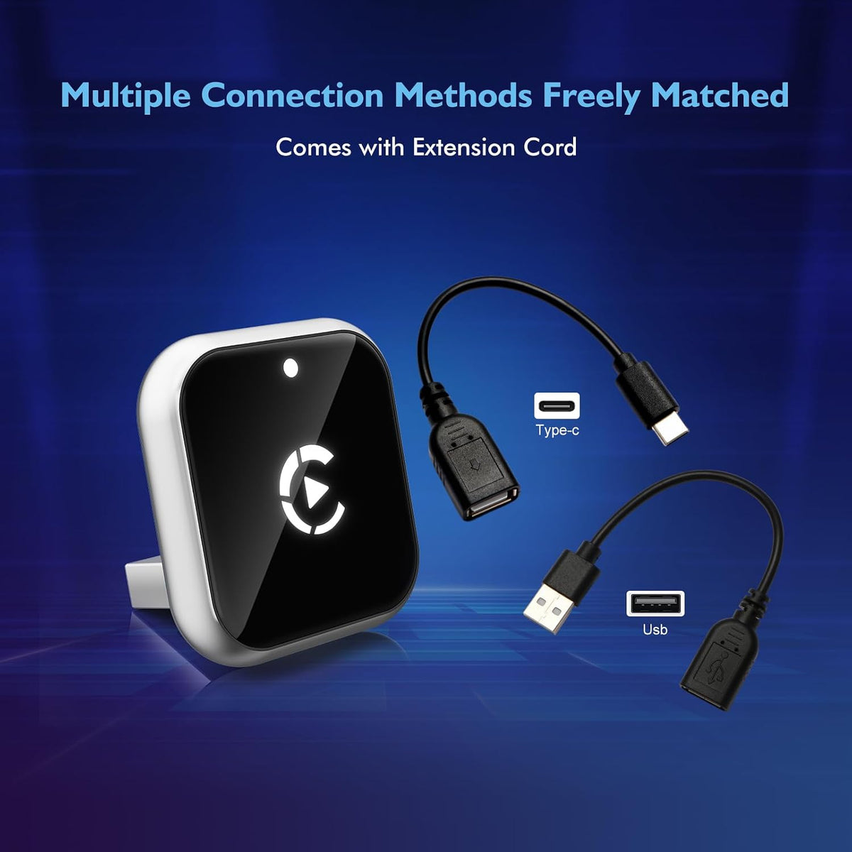 Ultra-Thin Mini Wireless & Bluetooth CarPlay Adapter