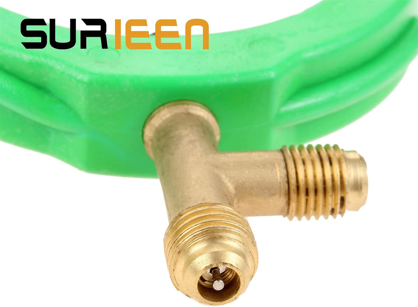 R134A R12 Side Can Tap, 3-in-1 Side Mount Can Tap Valve | 1/4'' SAE 1/2'' Thread R134a Refrigerant Dispenser Kit for Car AC Refrigerant Manifold System, (Green)