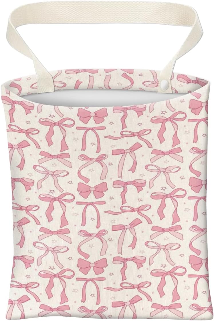 Car Trash Can, Cute Car Trash Bag, Hanging Car Organizer and Storage Bag, Trash Bin for Car Accessories, Vehicle, Travelling, Camping Cute Dark Flower