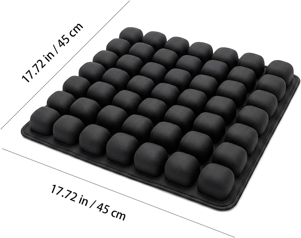 Travel Cushion Airplane Seat,Airplane Seat Cushion for Long Flights,Press Type Air Inflatable Wheelchair Seat Cushion,49 Airbags,for Car,Office,Stadium,Ergonomic Comfort Support,Heavy Duty