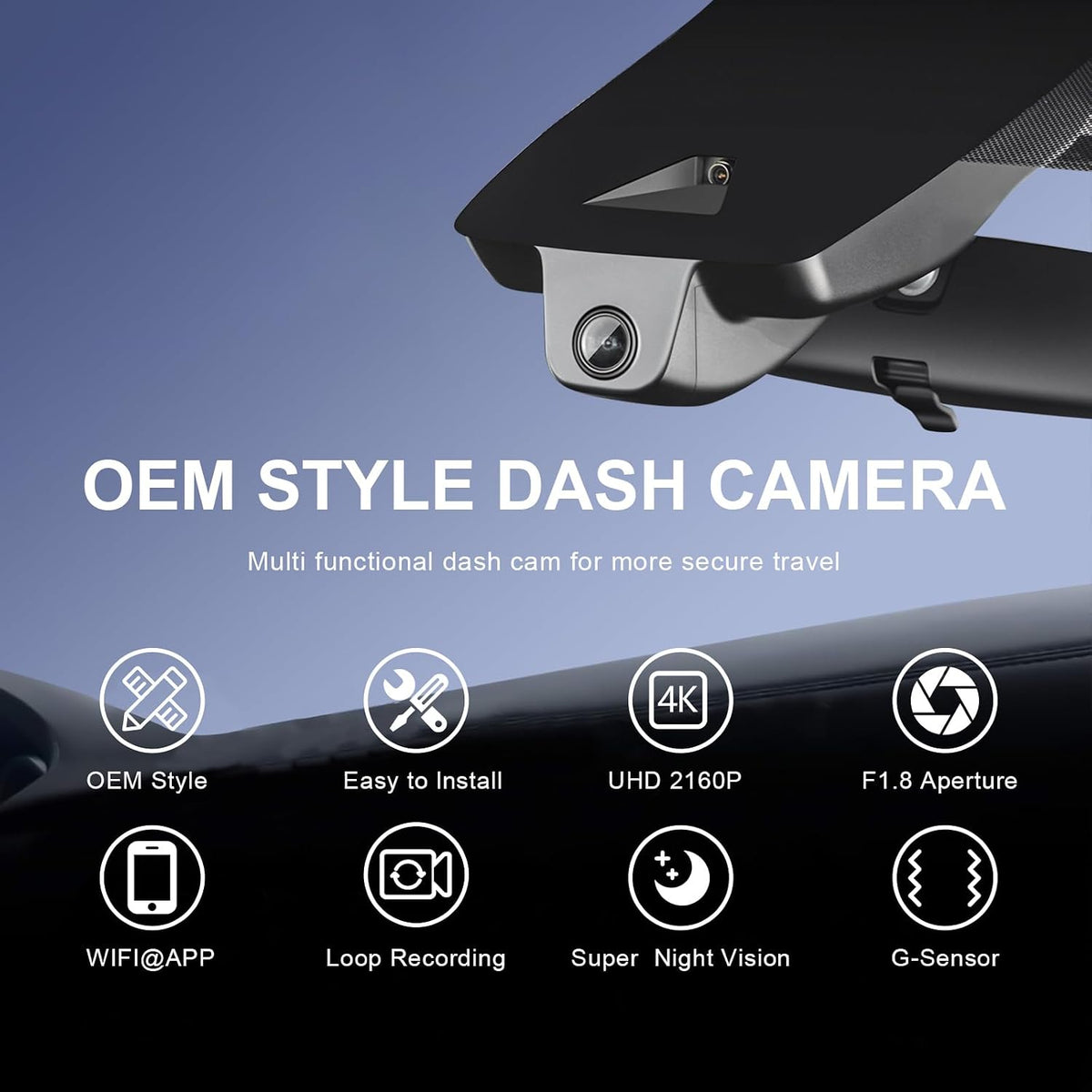 mangoal 4K Dash Cam for Toyota Corolla & Hybrid 2020 2021 2022 (Model B)
