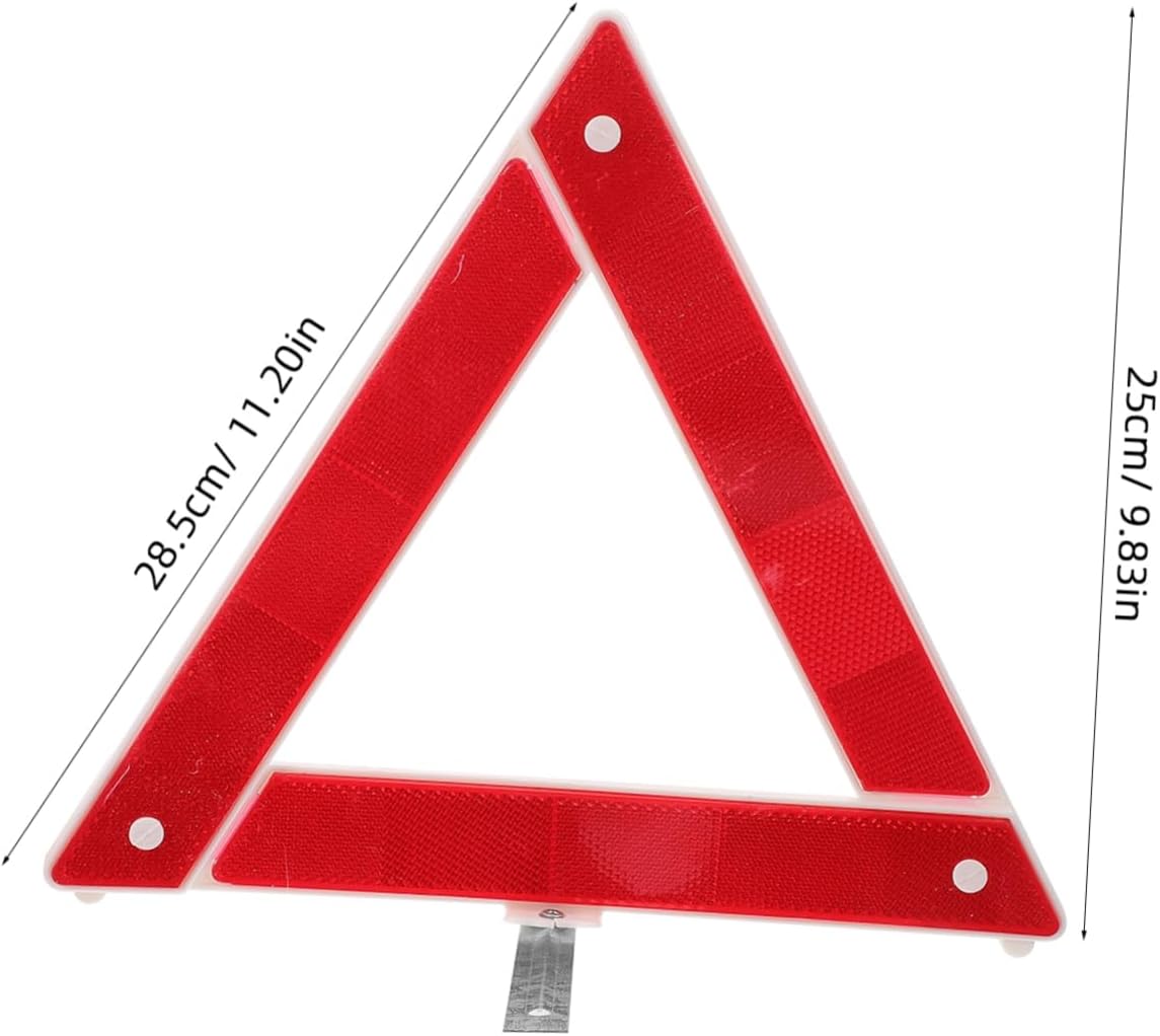 Gatuida 5pcs Safety Sign Reflective Triangle Road Warning Triangle Emergency Car Reflector Driveway Reflectors Dot Approved