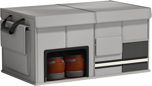 Ergocar Car Trunk Storage Organizer Oxford Cloth Car Interior Accessories Folding Multi-Compartment Suitable For Suv/Truck/Automotive