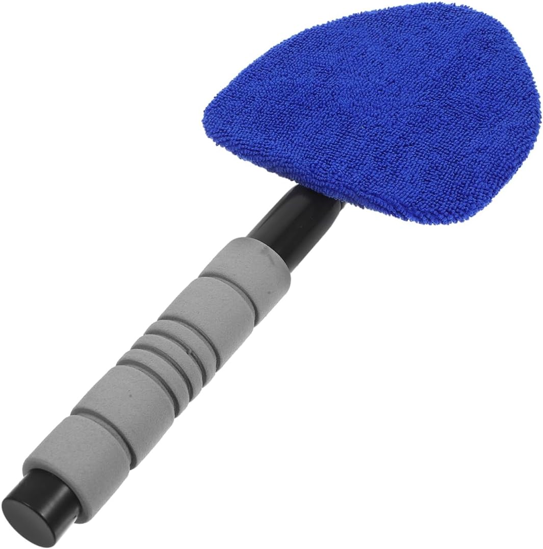 PRETYZOOM Glass Cleaning Brush Adjustable Pole Blue