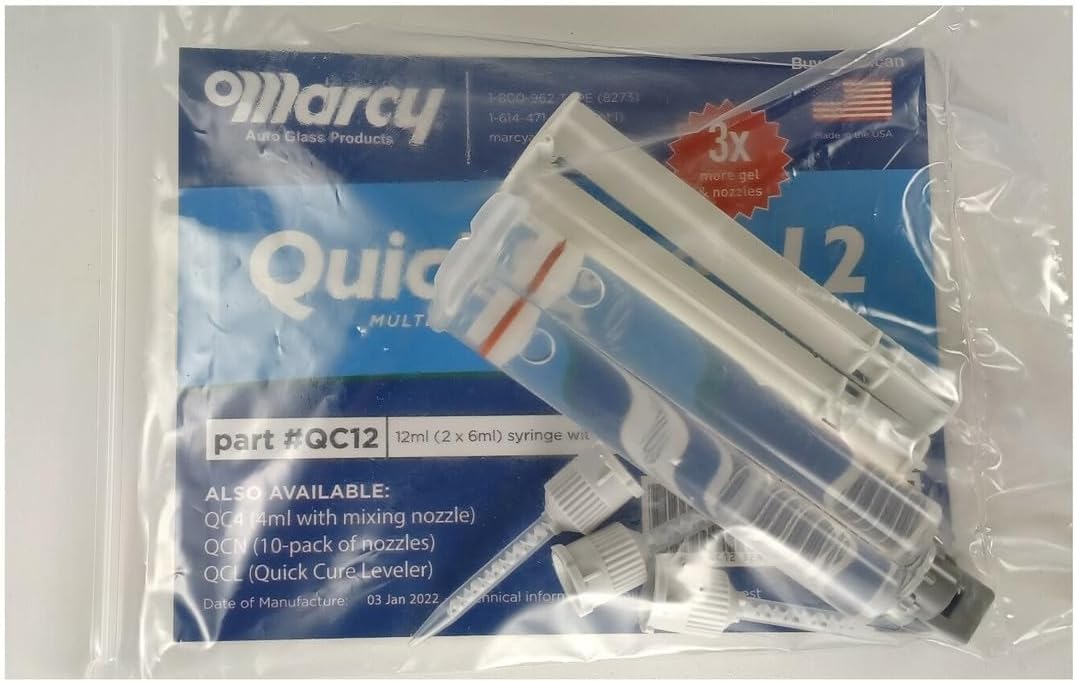 BAP Marcy Quick Cure Auto Windshield Rain Sensor (Lens) Multi Gel Kit 12ml 2Part