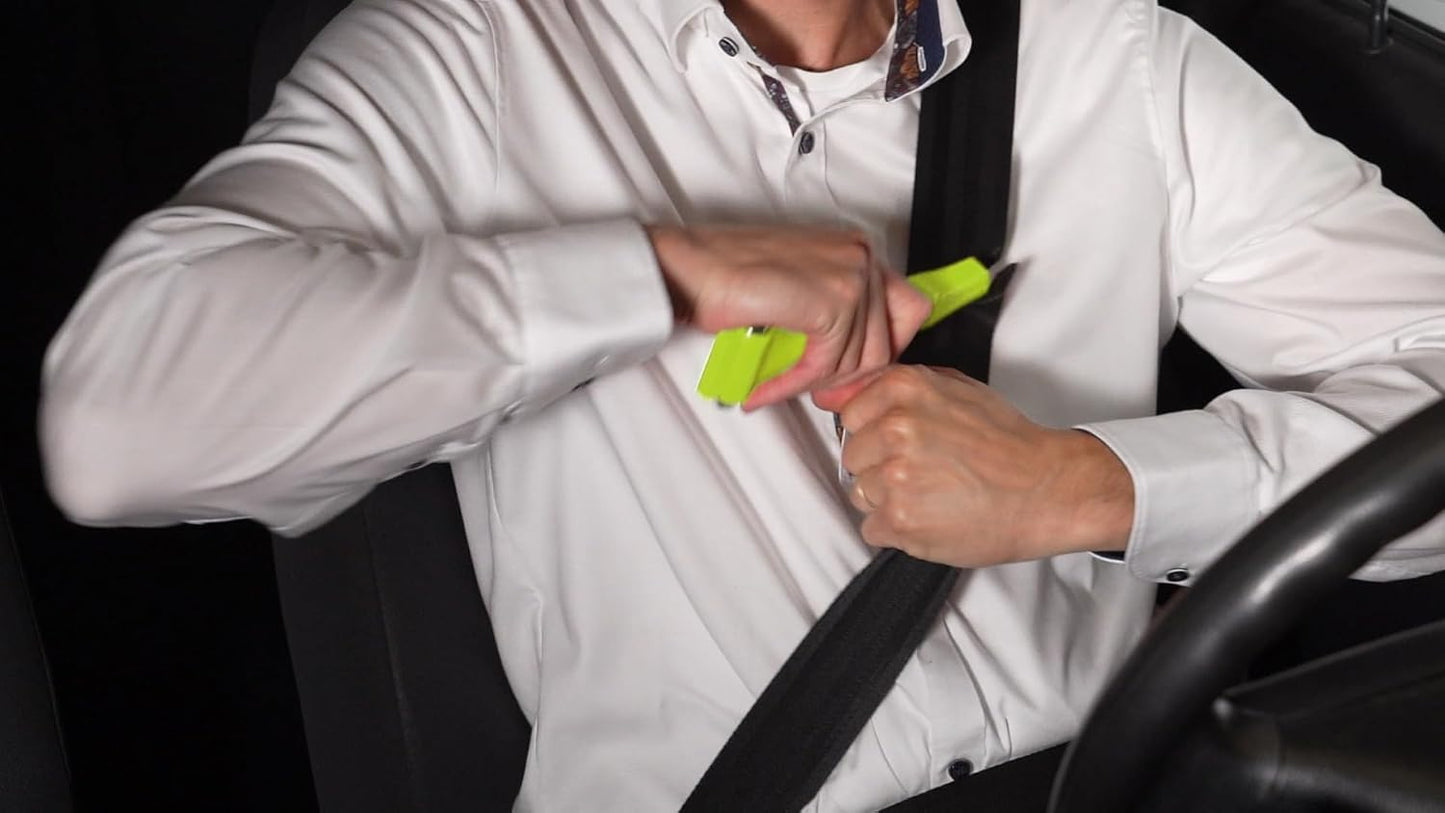 Lifehammer Brand Safety Hammer, the Original Emergency Escape and Rescue Tool with Seatbelt Cutter, Made in the Netherlands, Glow Yellow