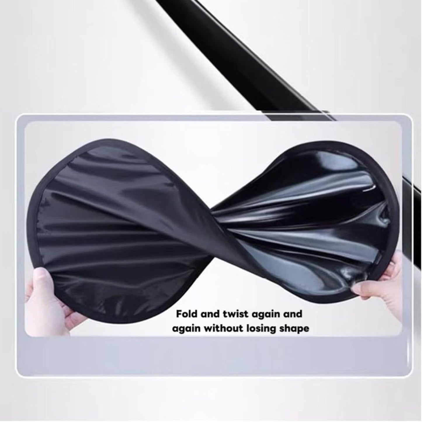 MUSM Car Window Shade Static Cling Sunshade - 2 Pack | Blocks UV and heat. Static cling sticks to any glass. See-through edges keep mirrors visible. Folds small for easy storage.