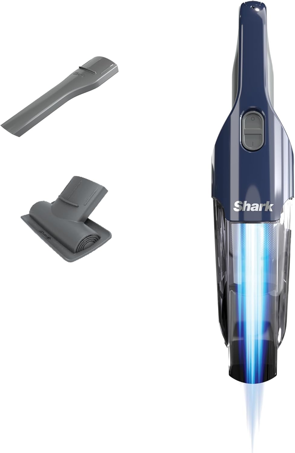 Shark Cyclone PET Handheld Vacuum | HyperVelocity Suction | Powerful Pet Hair, Home & Car Cleaning | USB Rechargable| Lightweight | Crevice Tool & Multi Surface Pet Tool | Navy Blue/Grey | CH701