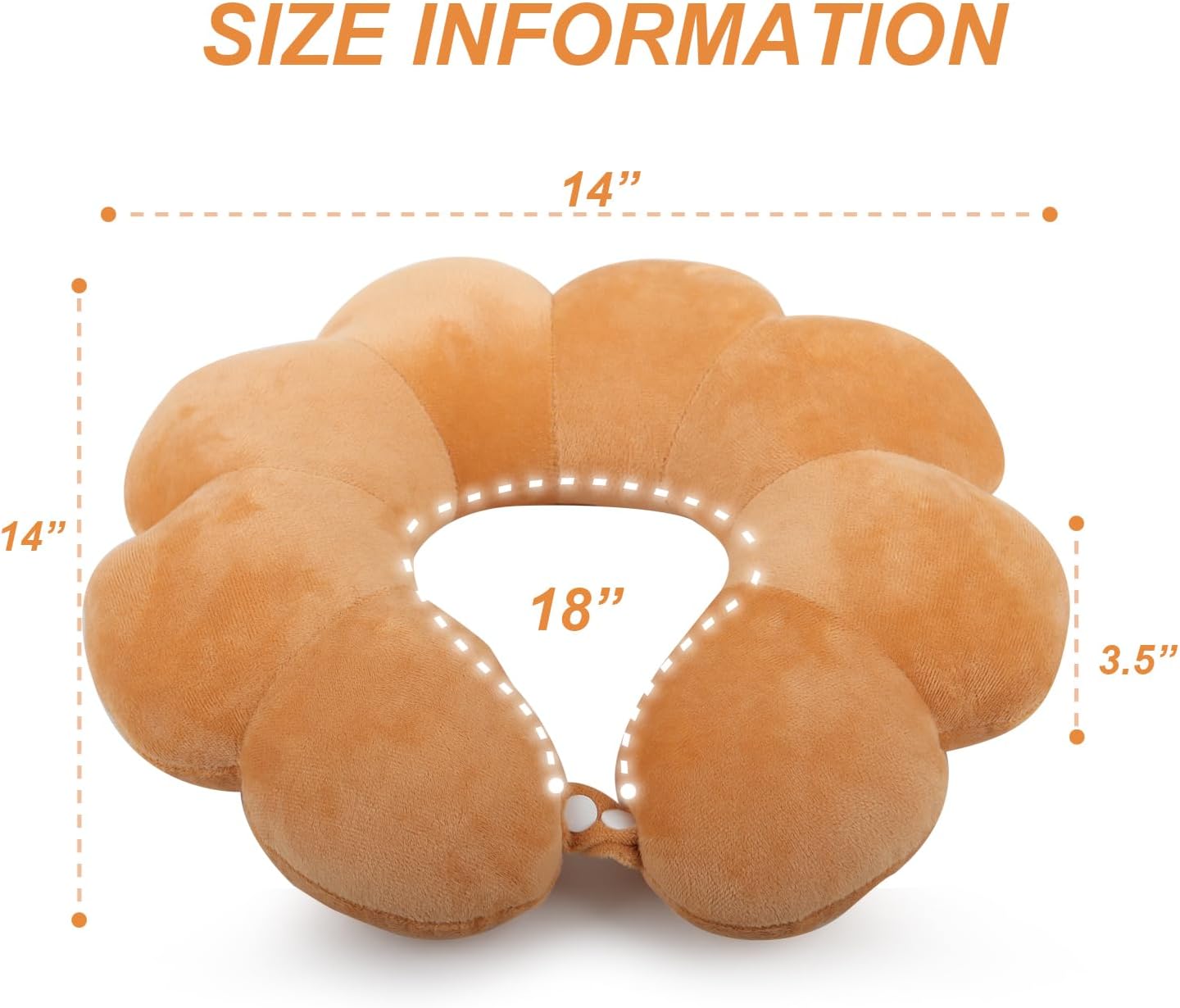 Sexysamba Flower Travel Neck Pillows for Airplanes Breathable Cotton U-Shaped Neck Pillow for Kids & Adults Head Neck Chin Support Rest Pillow for Traveling,Car,Train,Bus,Recline,Home,Office,Kahki