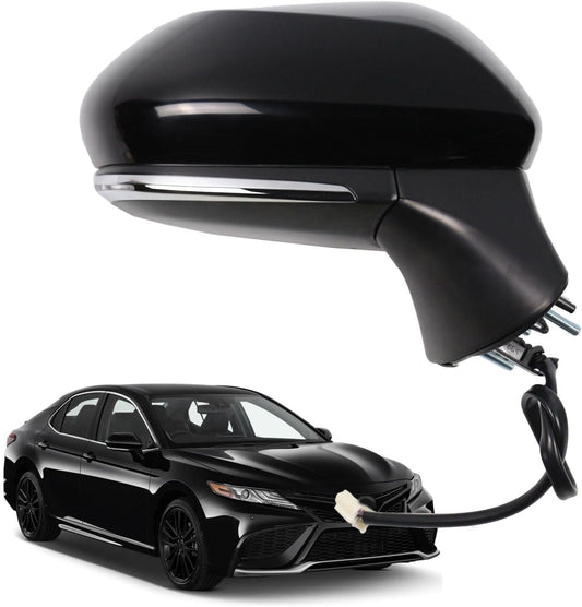 for Toyota Camry Side Mirror Assembly Passenger Side 2024 2018 2019 2020 2021 2022 2023 2024 | Power | Heated | Turn Signal | (POWER+LAMP+HEAT, Passenger Side(RH)) Replaces TO1321367