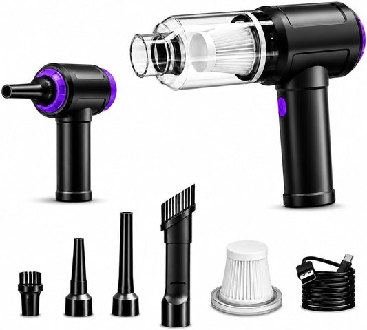 14.5KPA Computer Keyboard Vacuum Cleaner & 110000RPM Electric Air Duster 3-in-1, Replaces Canned Air, for PC Tower & Car Laptop Sewing Machine Portable Keyboard Vac USB Desk Crumbs Dust Cleaners