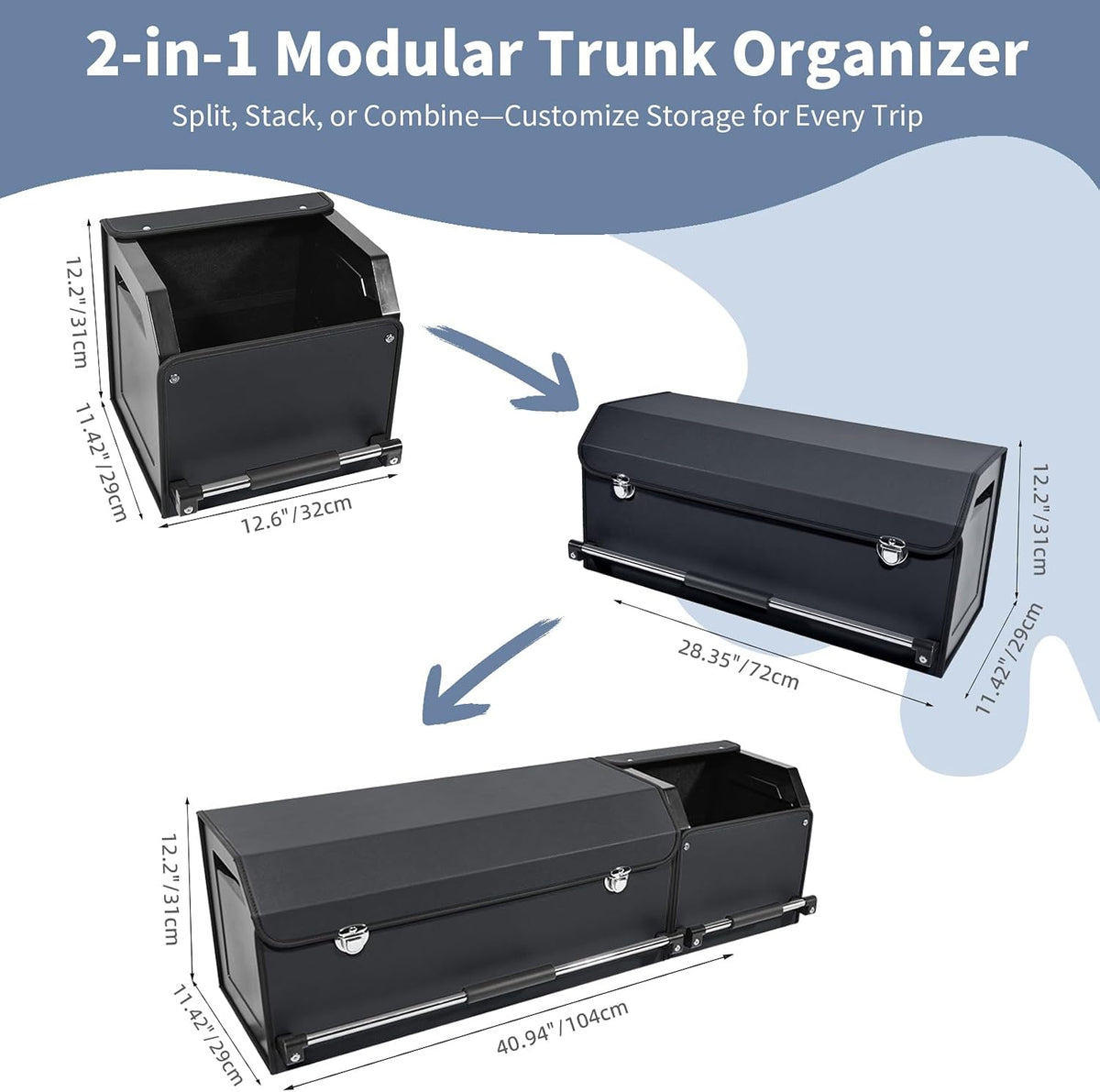 Leather Car Trunk Organizer SUV Trunk Organizer Car Trunk Storage Organizer