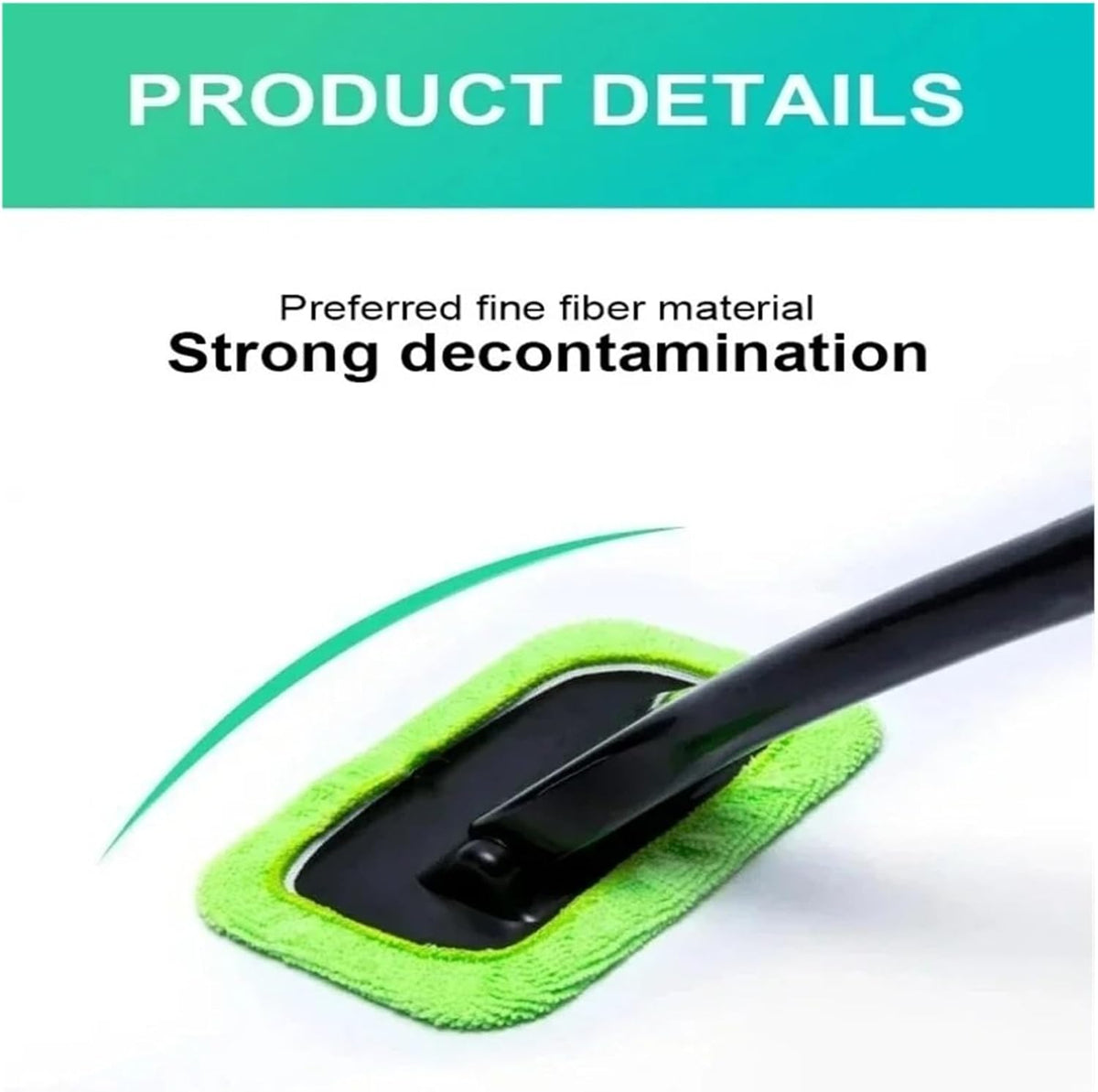 Car Front Windshield Defogging Brush Dust Removal Car Cleaning Tool Long Handle Household Glass Clean Brushes(Dark blue)