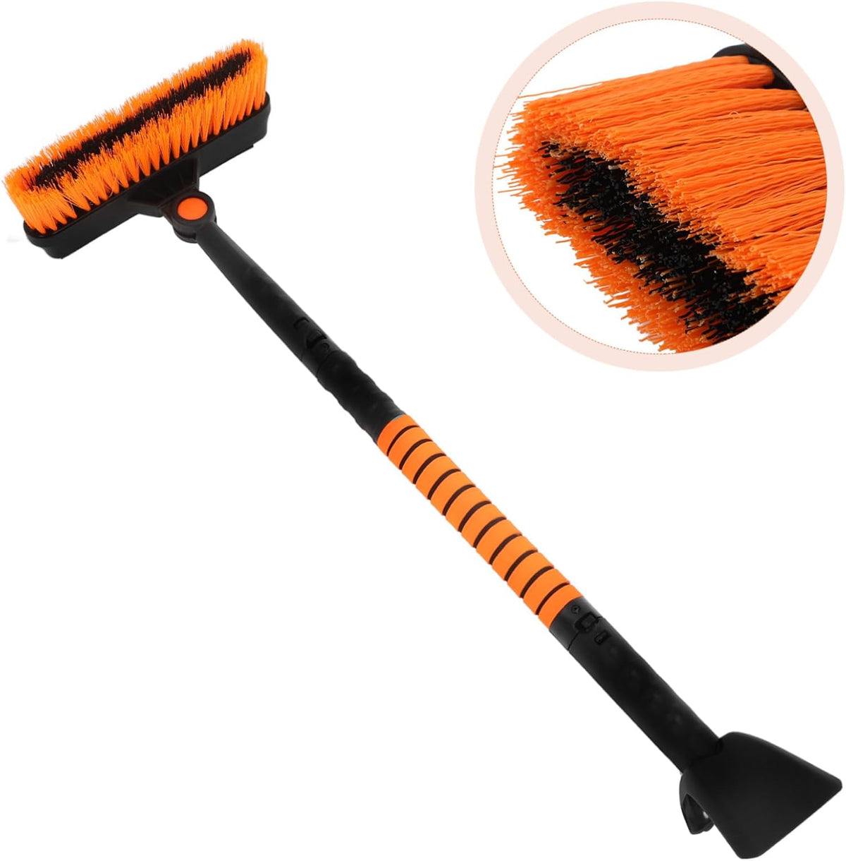 Extendable Snow Scraper Rotatable Ice Brush for Cars Trucks and Suvs Versatile Snow Remover Tool for Driving