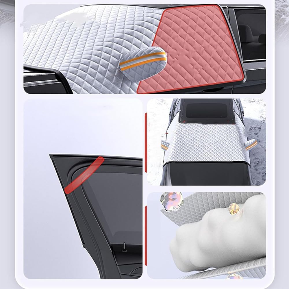 Car Windshield Cover for Mini Cooper 3 Door 2014-2018 2019 2020 2021 2022 2023 2024 Foldable Car Windscreen Cover All Weather Front Window Cover Snow Ice Frost UV Protection