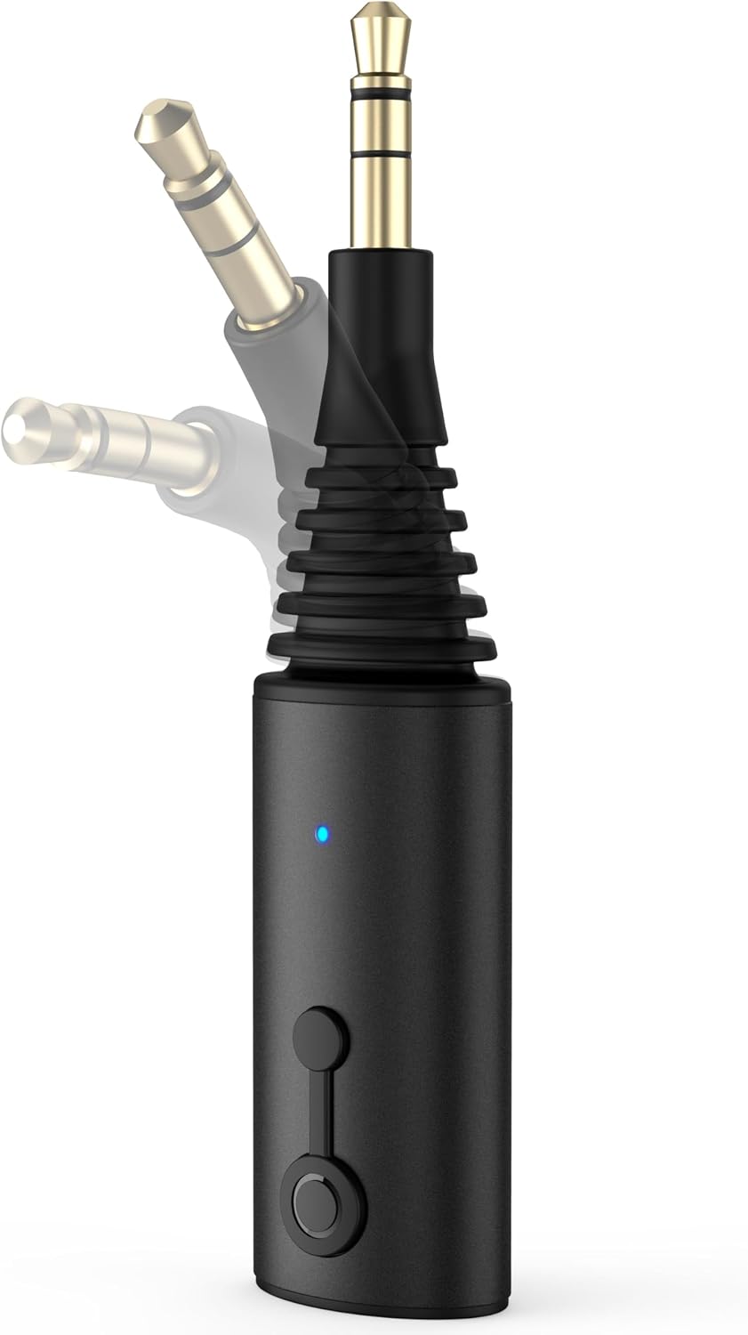 Bluetooth 5.4 Car Aux Adapter, Bendable 3.5mm Audio Jack