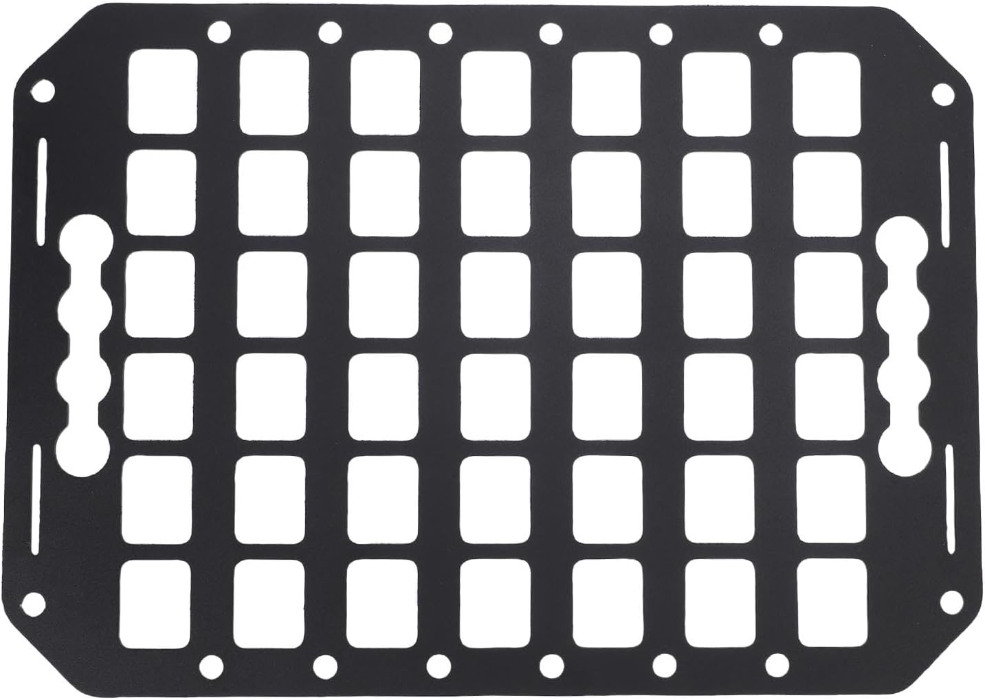 Eujgoov Aluminum Truck Bed Panel Rack System, L Track Cargo Storage Organizer 14x10x0.08in Molle Panel for SUVs Pickup Trucks