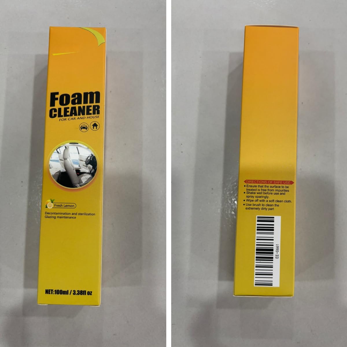 Foam Cleaner – Multi-Purpose All-Surface Cleaner for Car Interior & Household Use – Upholstery, Leather, Plastic, Fabric & Hard Surfaces – Easy Spray & Wipe Formula