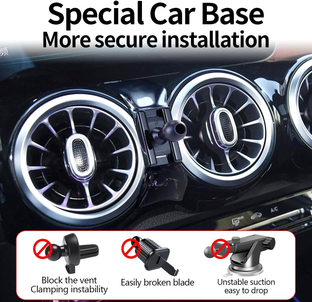 Car Magnetic Phone Mount for Mercedes Benz GLB-Class 2020-2026 and Benz EQB 2022-2025 Auto Interior Accessories Best Cellphone Holder Fast 15W Wireless Charger Cell Phones Charging Screen Stand