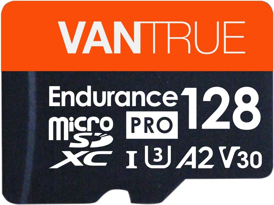 【Bundle: Vantrue N4S Dash Cam & 128GB microSD Card】 STARVIS 2, PlatePix, 2.7K+1440P+1440 Front Inside Rear Dashcam, 24/7 Buffered Parking Mode, Support 1TB Max