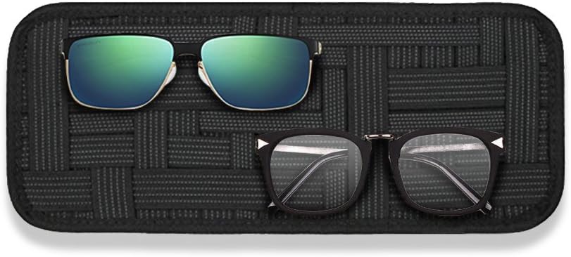 SourceTon 2 Packs Car Sun Visor Organizer, Car Visor Storage Anti-Slip Elastic Woven Board for Sunglass Holder Parking Fuel Card Digital Accessories