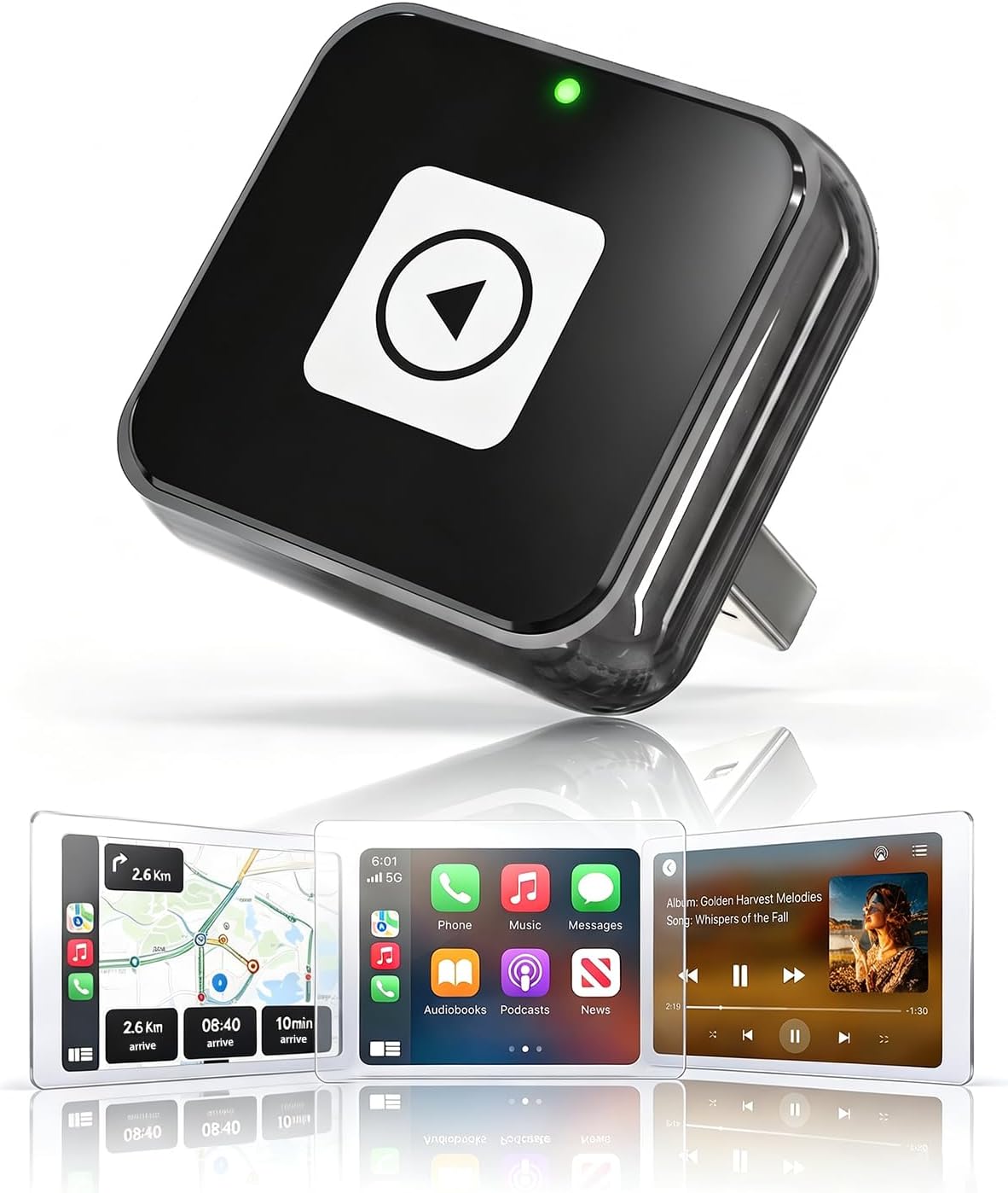 Wireless CarPlay Adapter for Apple iPhone & Android Auto Dongle
