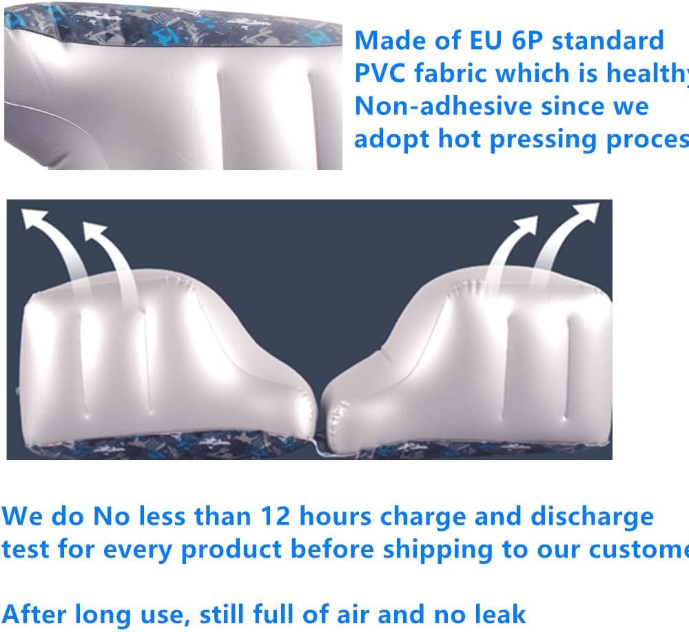 Inflatable Car Air Mattress Back Seat Bed, Universal Back Seat Gap Filler Pad Extender for SUV Camping Sleeping Travel Rest, Two Independent Air Bags