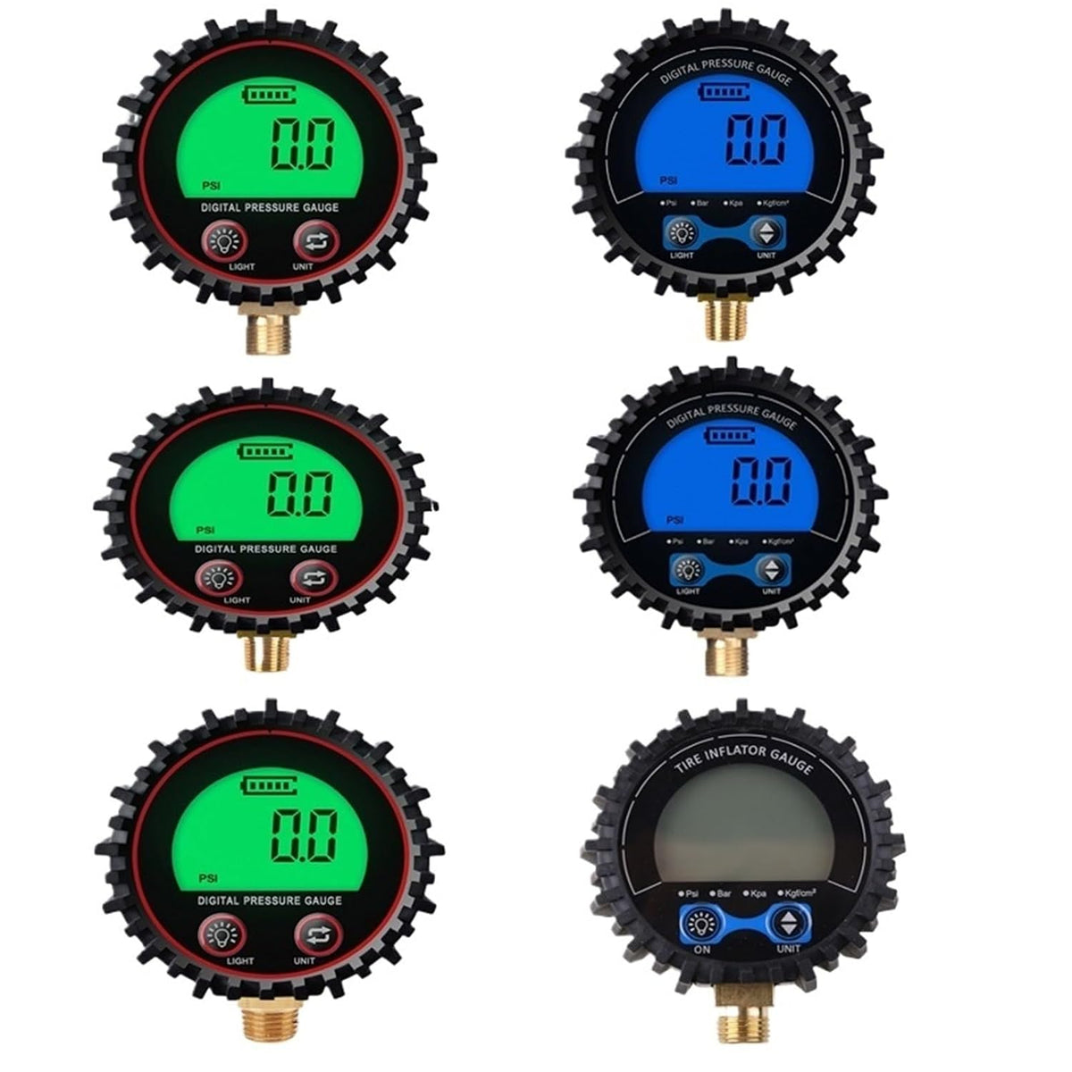 1pcs 200//250/255 Psi Digital Air Tire Pressure Gauge High Pressure Thread 1/8" NPT /1/4'' NPT / M11(B 255 Psi)