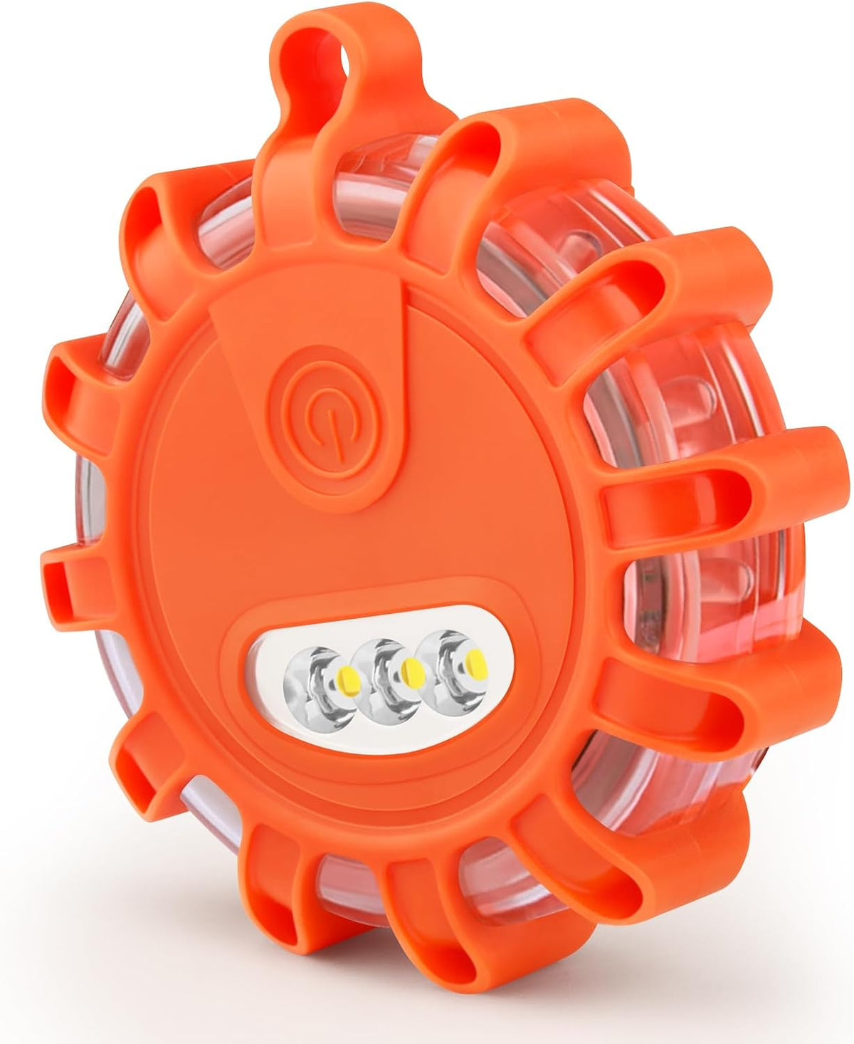 VANCLE USB-C Rechargeable LED Road Flares Roadside Emergency Light, Safety Warning Flashing Flare Beacon Disc Strobe Traffic with Magnetic Base for Construction Vehicles Truck Boat(Red,4 Pack)