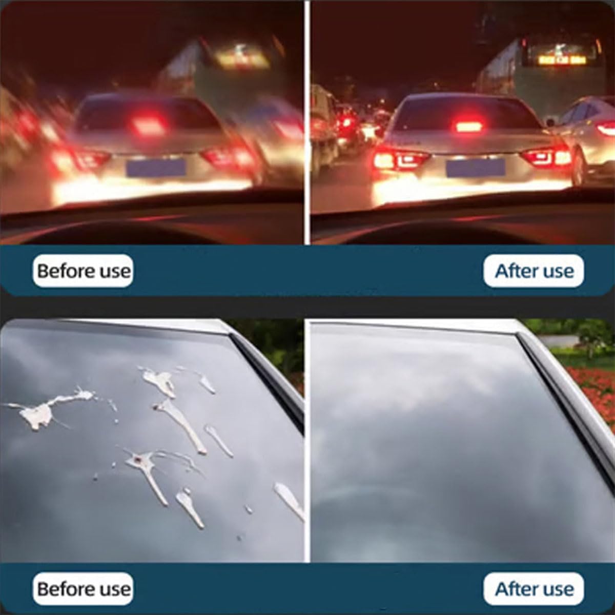 Car Glass Film Magic Cleaning Sponge,Non-Scratch Window Cleaning Sponges,Car Windshield Cleaner Tool,Anti-Rain Fog Windshield Glass Oil Film Remover (5PCS)