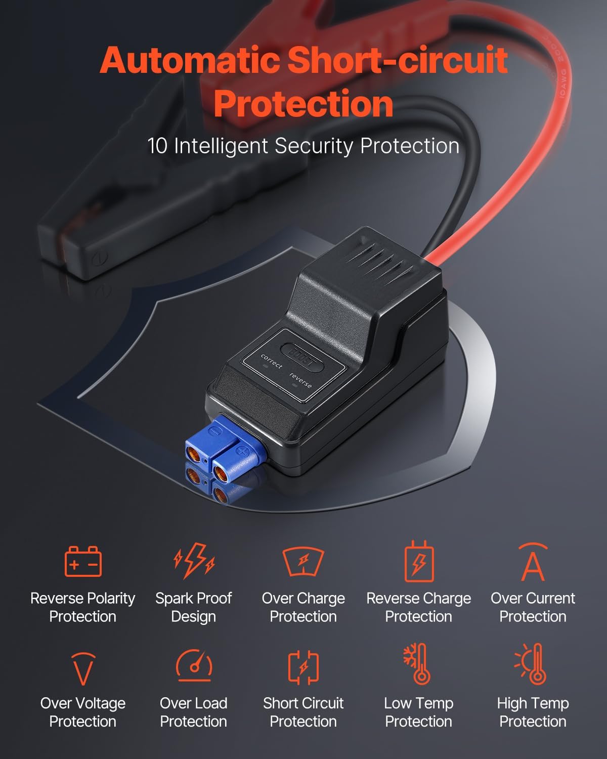 VEVOR Jump Starter, 3000A Peak, Car Battery Starter Power Pack, Portable Battery Booster with Air Compressor Jumper Cables LCD Display LED Light, Lithium Jump Box for up to 10L Gas/8L Diesel Engines