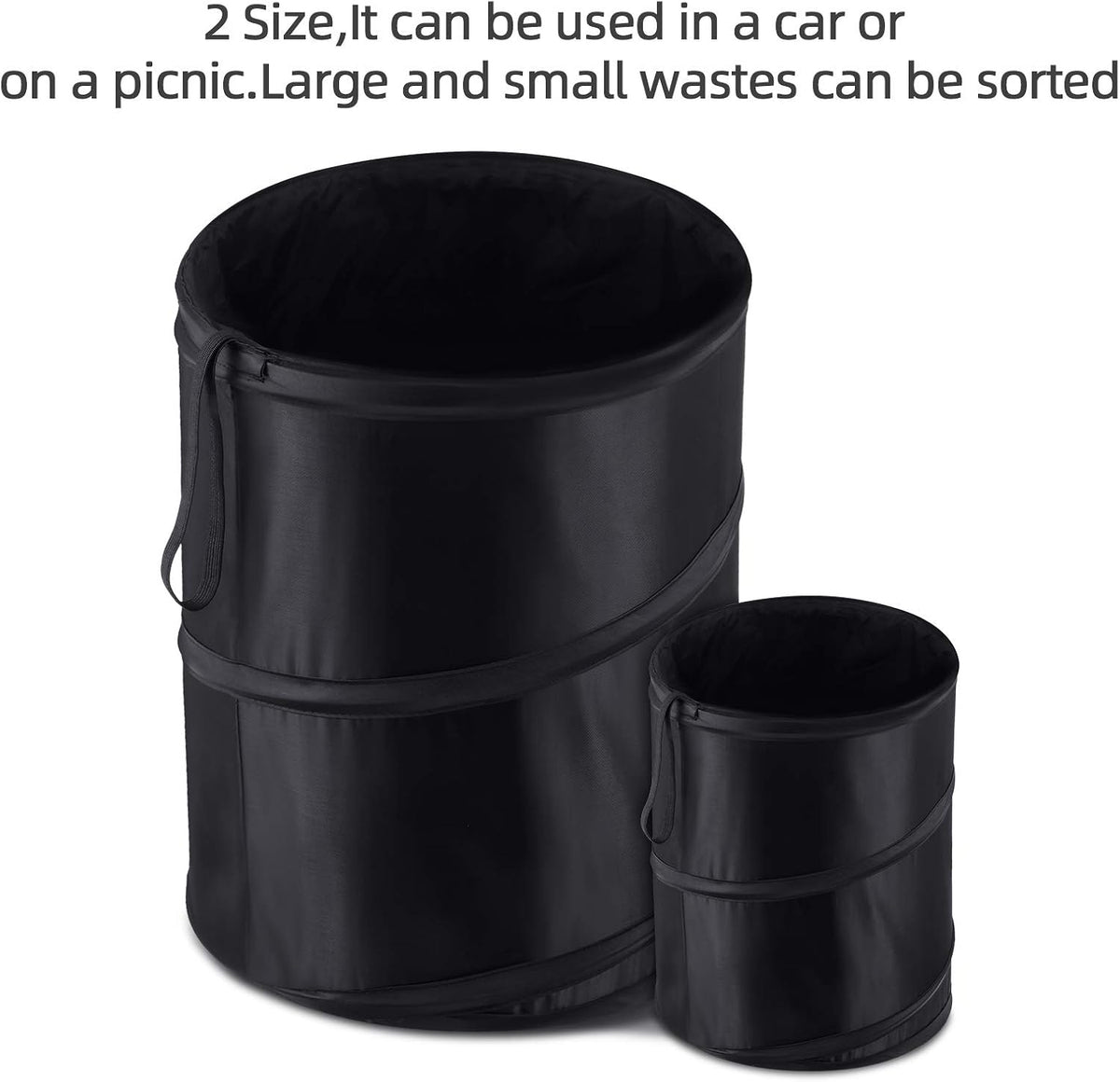 BBTO Collapsible Trash Can, Pop up Car Trash Can, Waterproof