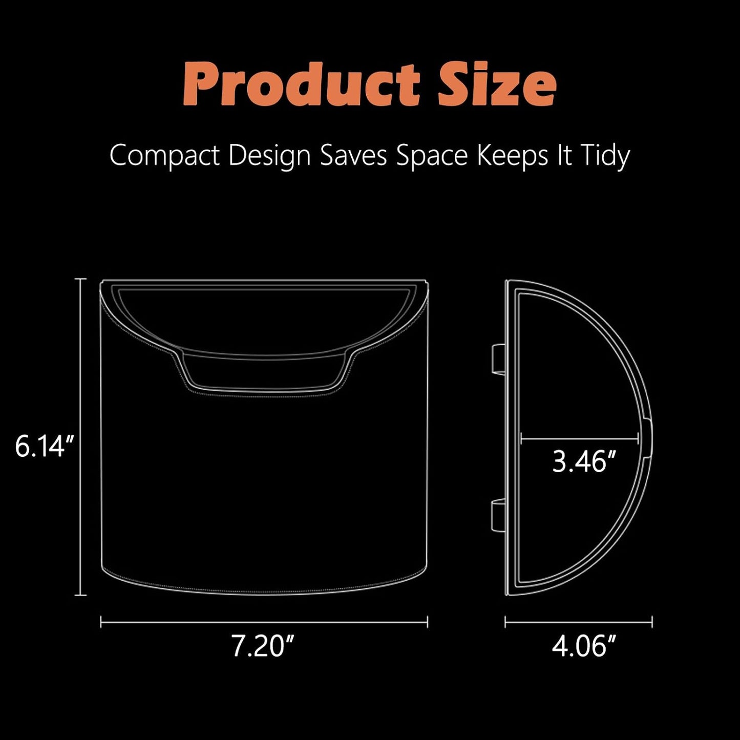 Leakproof Car Trash Can,Mini Car Trash Bin for SUV and Truck,Small Removable Liner Garbage Can,Waterproof Automotive Trash Can for Vehicle,Home,Office,Multipurpose,Easy to Clean (Black)