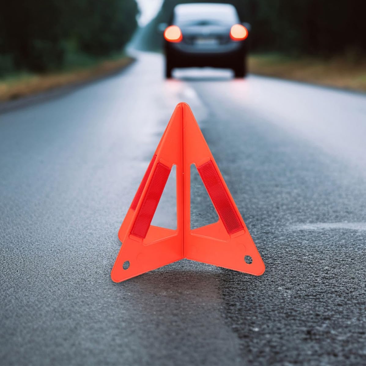 Reflective Triangle Warning Stand 5pcs for Vehicle Night Emergencies
