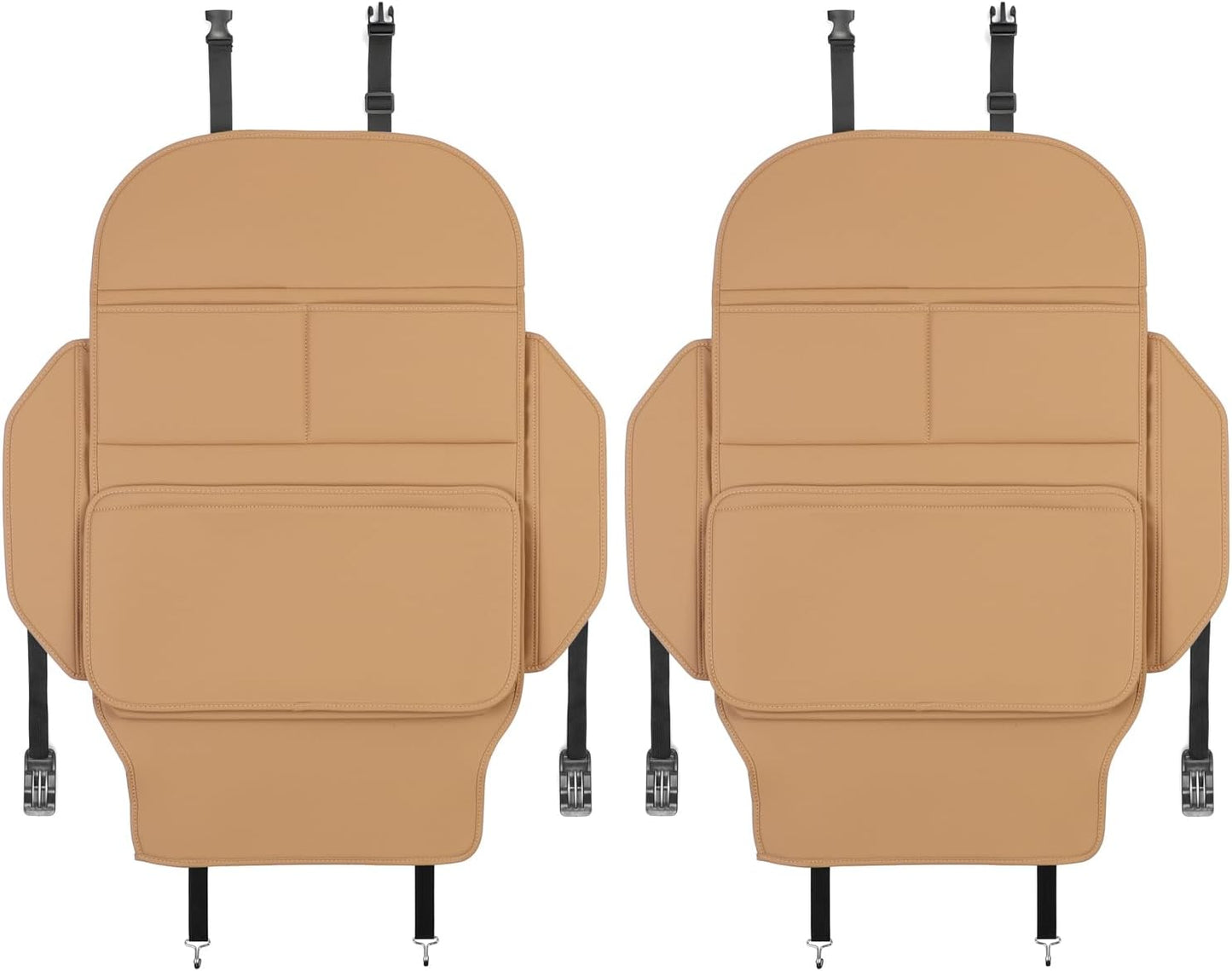 TAIKOO Seat Back Protector,Preventing the Impact of Children Stepping on the Seat Backrest,Beautiful appearance and easy to clean,black (Brown-2 psc)