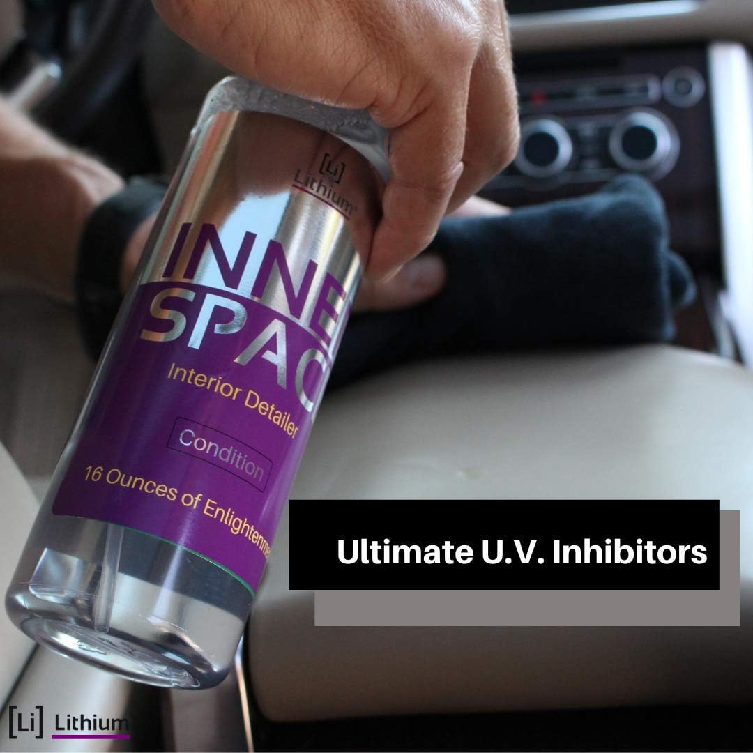 Lithium Inner Space - Interior Detailer, Conditioner, And Protectant. Revives Interiors and Keeps Them Looking New - Natural Appearance, UV Inhibitors, Low Sheen Formula