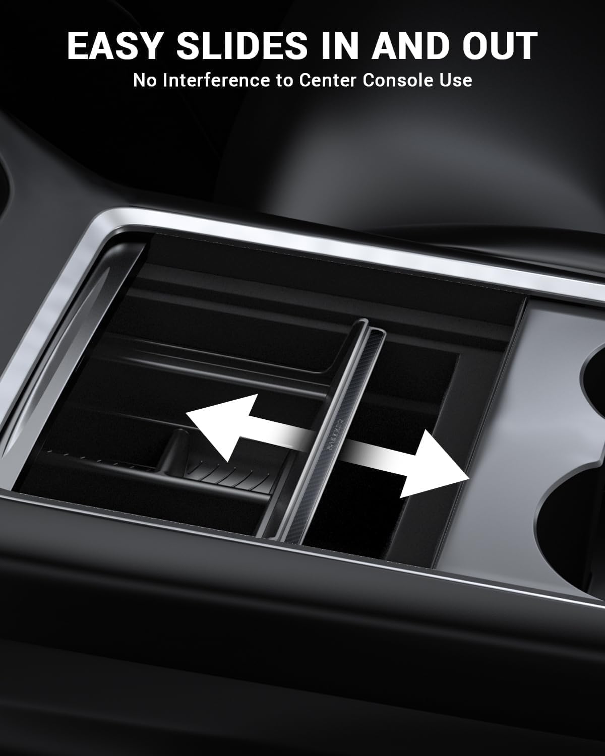 BASENOR 3PCS Center Console Organizer for Tesla Model Y Model 3
