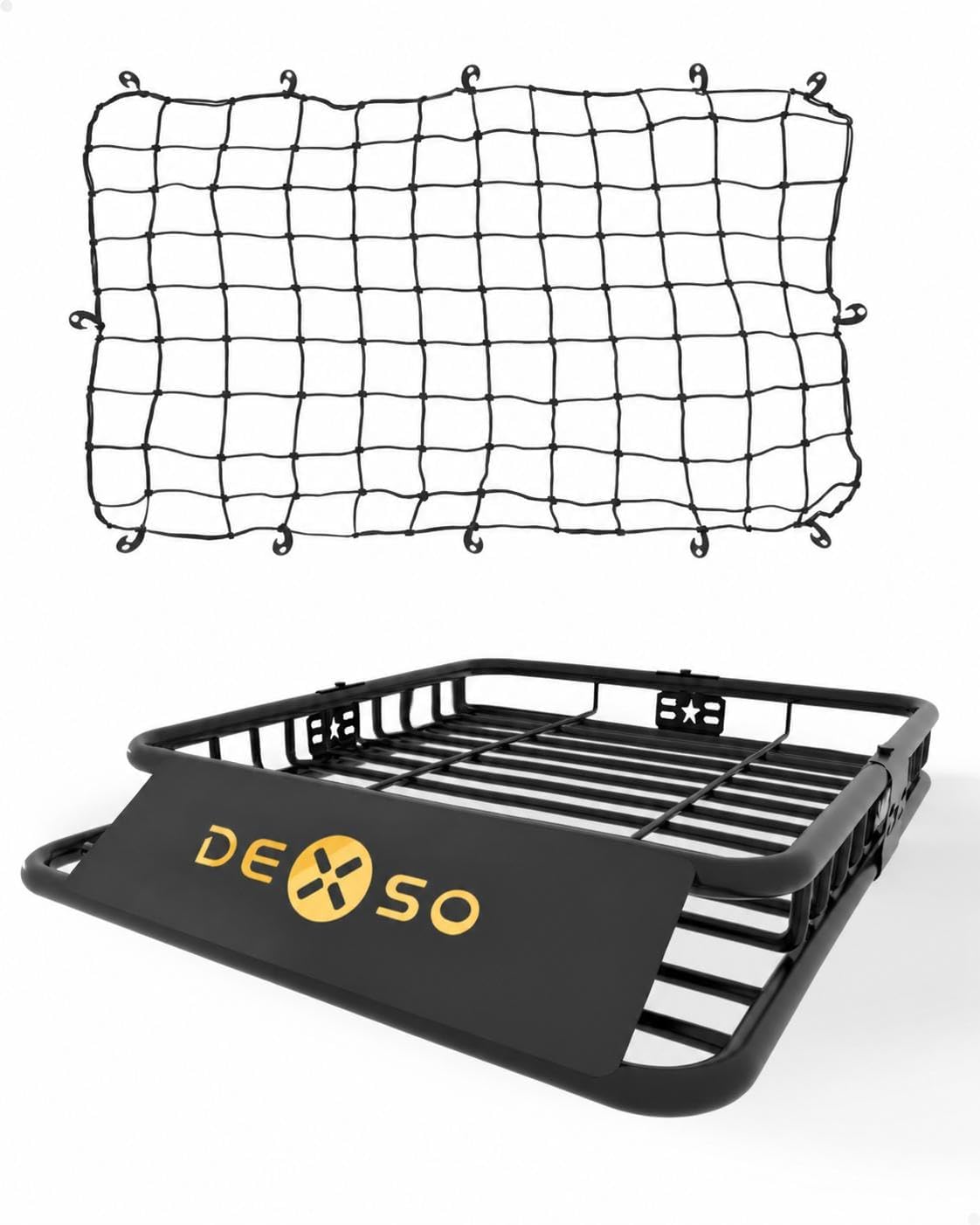 Universal Roof Rack Basket with Cargo Net, 200 lb Cargo Carrier, 46 x 36 in