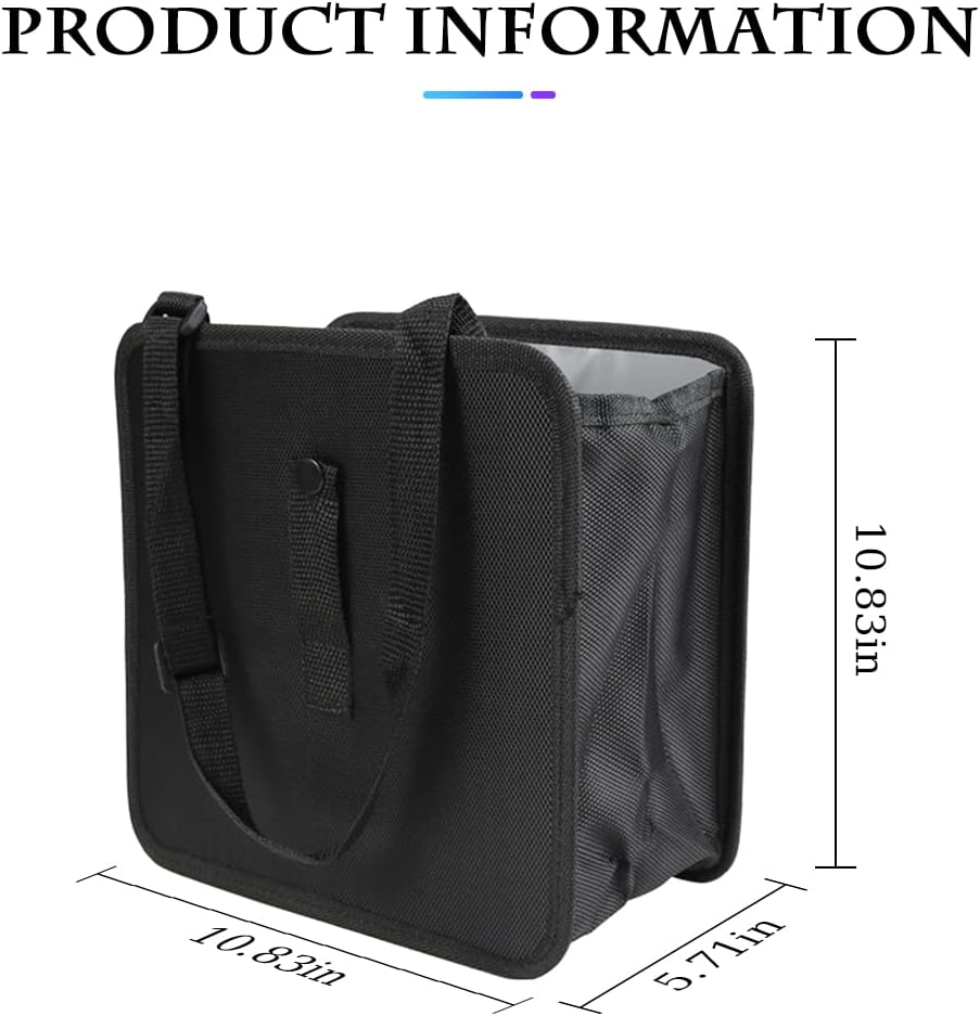 Foldable Trash Can, Hanging Waterproof Leakproof Storage Bag with Large Capacity, Car Interior Accessories (Large)