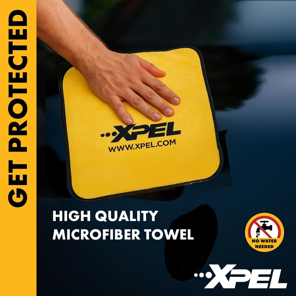XPEL 3-Pack New Car Care Kit – Ceramic & Waterless Detailing for Paint, PPF & Glass | Ceramic Boost, Waterless Detail Spray, Streak-Free Glass Cleaner & Premium Microfiber Towel in Branded Case