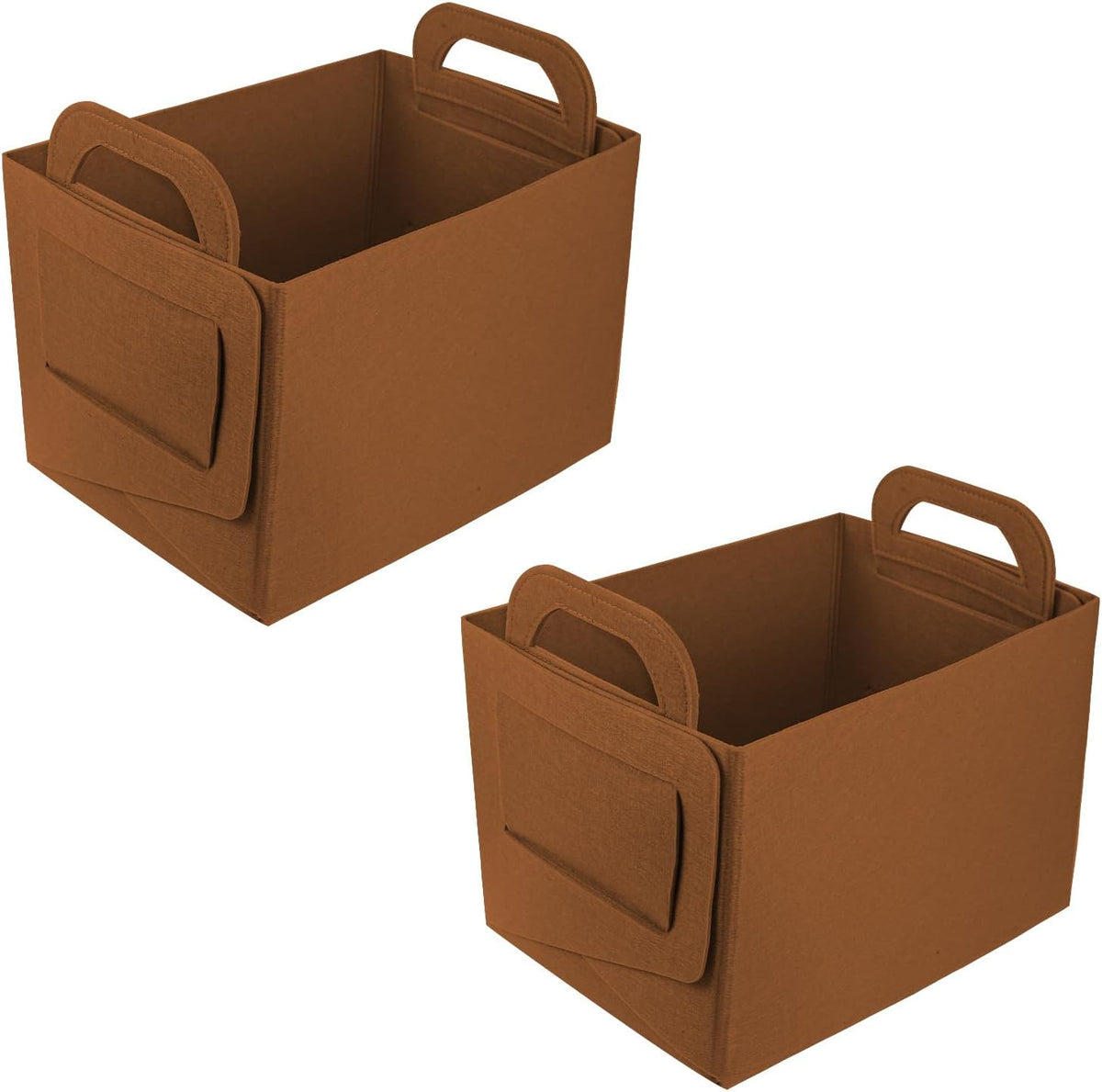 Hovom 2PCS Car Trunk Organizer, Foldable Trunk Organizer for SUV, Collapsible Felt Vehicle Organizers and Storage Box, Universal Felt Storage Basket, Travel Essentials, Car Accessories (Green)