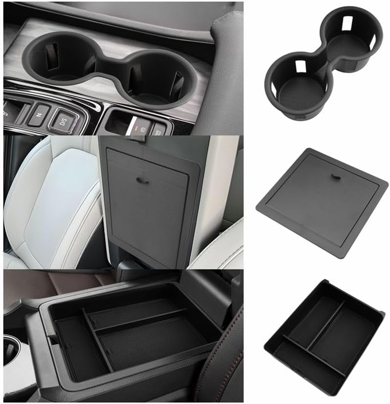 Ruiya 2026 Passport Console Organizer,for Honda Passport 2026 Accessories Cup Holder & Armrest & Hidden Console Organizer Compatible with 2026 Honda Passport RTL/TrailSport/TrailSport Elite(3 Packs)